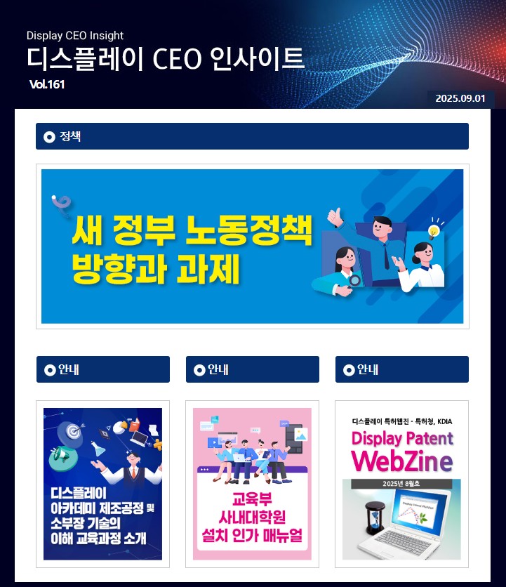 디스플레이 CEO 인사이트 (Vol.161)