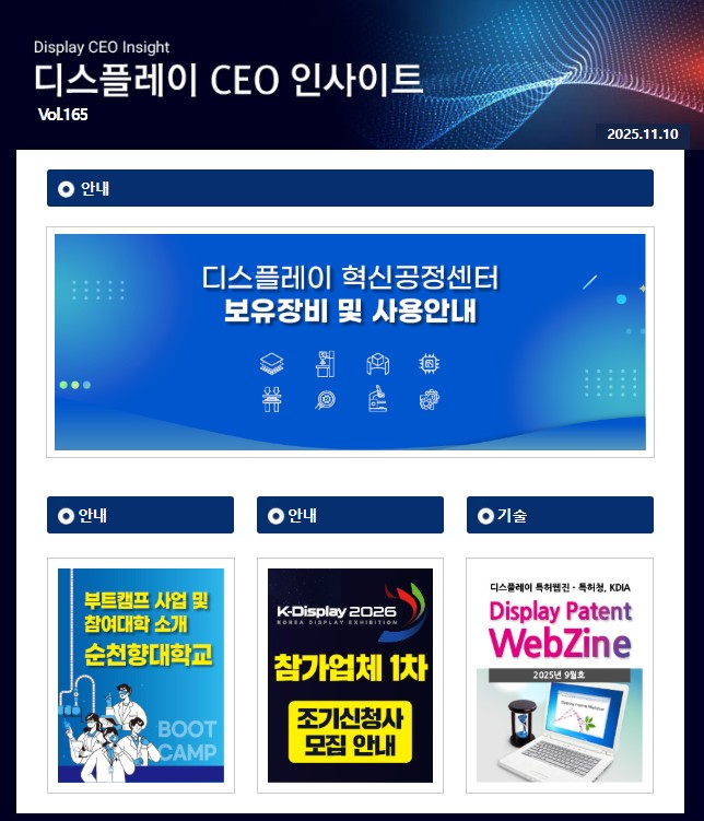 디스플레이 CEO 인사이트 (Vol.165)