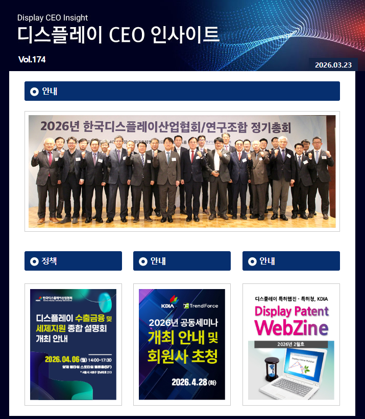 디스플레이 CEO 인사이트 (Vol.174)