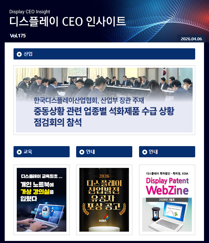디스플레이 CEO 인사이트 (Vol.175)